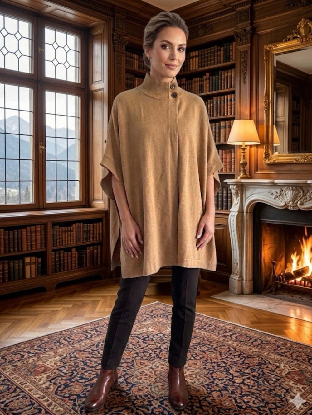 Banana Republic Camel/Tan Poncho Cape Sz XS/S